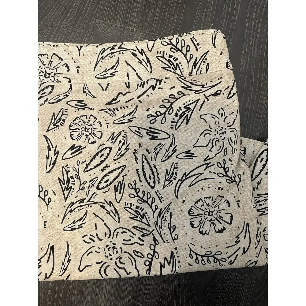 Rip Skirt Beige Black Print Casual Womens Size XL